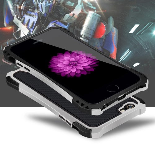 WUW Outdoor Case für Apple iPhone 6 6S Shockproof TPU Carbon Optik