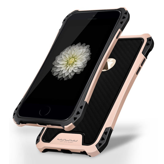 WUW Outdoor Case für Apple iPhone 6 6S Shockproof TPU Carbon Optik