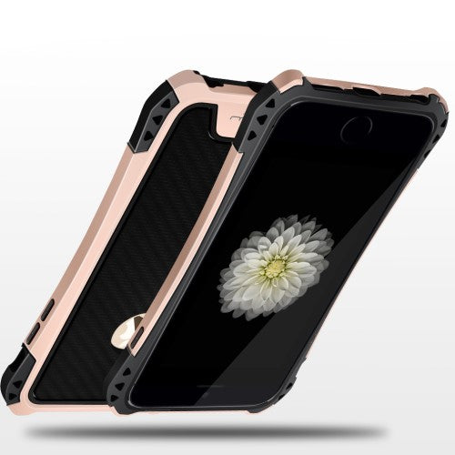 WUW Outdoor Case für Apple iPhone 6 6S Shockproof TPU Carbon Optik