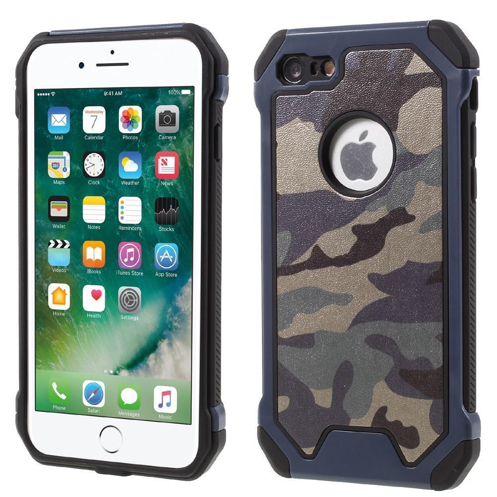 Outdoor Case für Apple iPhone 8 7 SE 2020 TPU Hybrid Camouflage