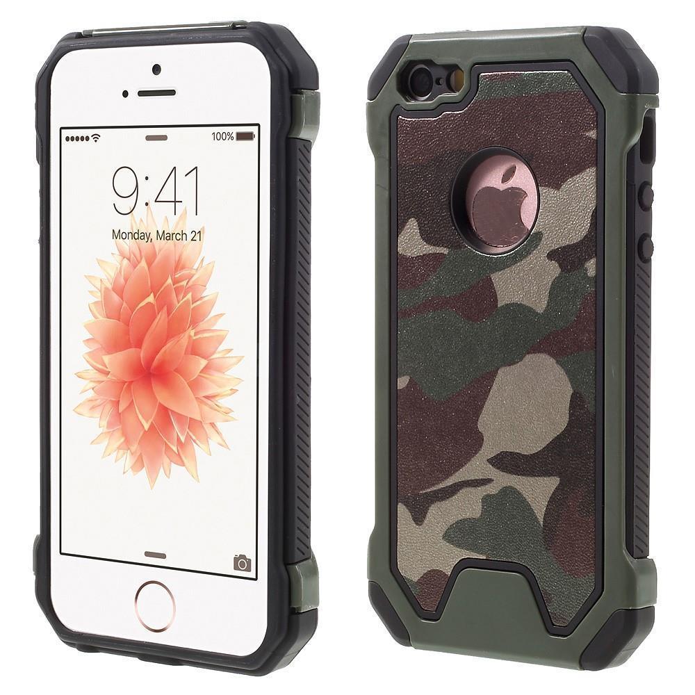 Outdoor Case für Apple iPhone SE 5 5S TPU Hybrid Camouflage