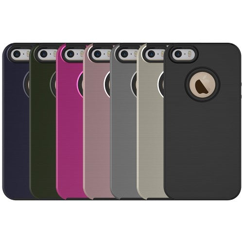 TPU PC Hybrid Case für Apple iPhone SE 5 5S Brushed Look