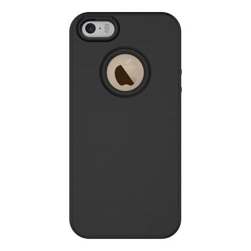 TPU PC Hybrid Case für Apple iPhone SE 5 5S Brushed Look