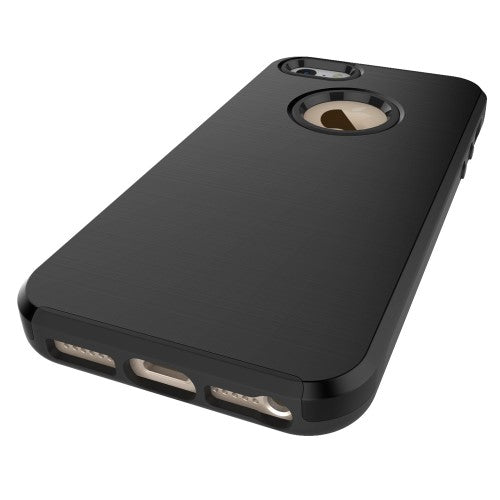 TPU PC Hybrid Case für Apple iPhone SE 5 5S Brushed Look