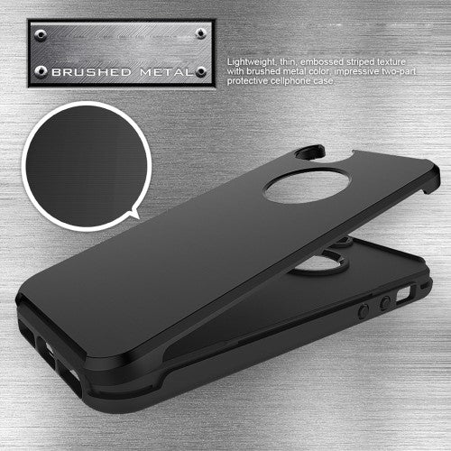 TPU PC Hybrid Case für Apple iPhone SE 5 5S Brushed Look