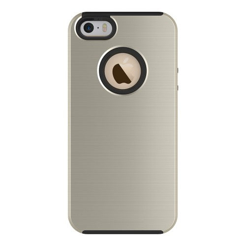 TPU PC Hybrid Case für Apple iPhone SE 5 5S Brushed Look