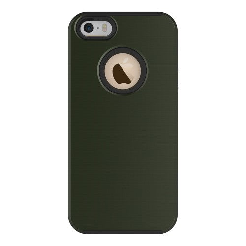 TPU PC Hybrid Case für Apple iPhone SE 5 5S Brushed Look