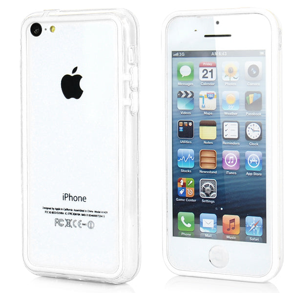 TPU Hybrid Bumper für Apple iPhone 5C Transparent