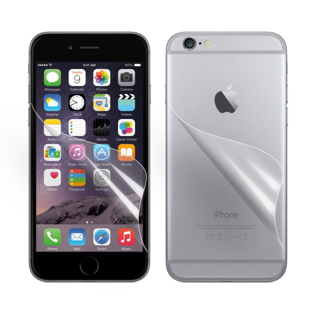 Apple iPhone 6 4.7" Schutzfolie Diplay Front + Rückseite Klar Transparent Tuch