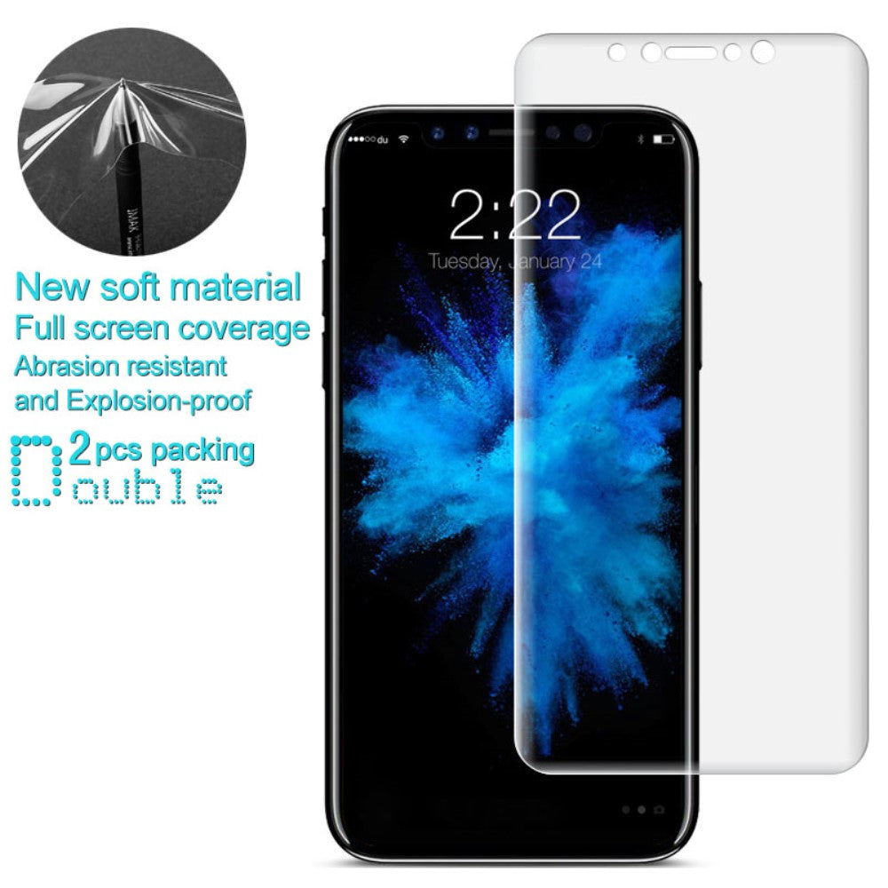 2x Apple iPhone Xs X IMAK Schutzfolie Soft 3D Full Coverage Curved Doppelpack