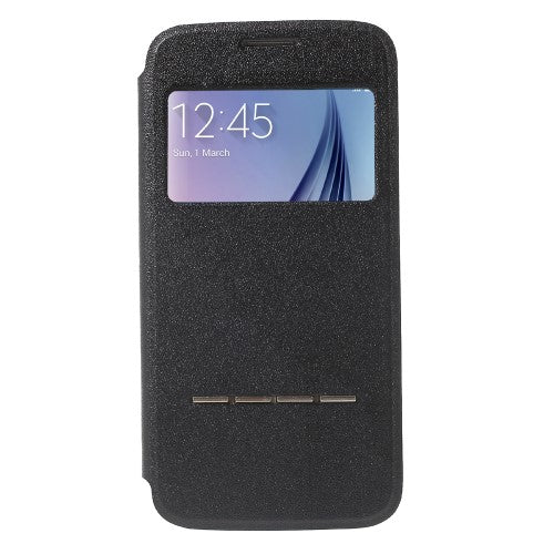 Wallet Case für Samsung Galaxy S6 G920 Window View Metal Slide Touch