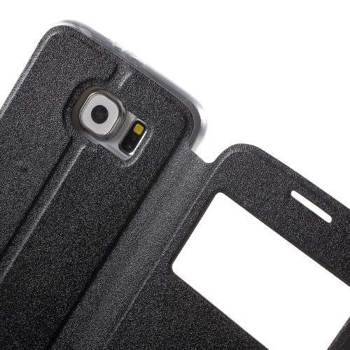 Wallet Case für Samsung Galaxy S6 G920 Window View Metal Slide Touch