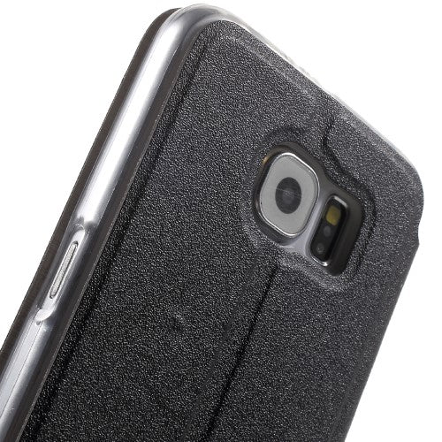 Wallet Case für Samsung Galaxy S6 G920 Window View Metal Slide Touch