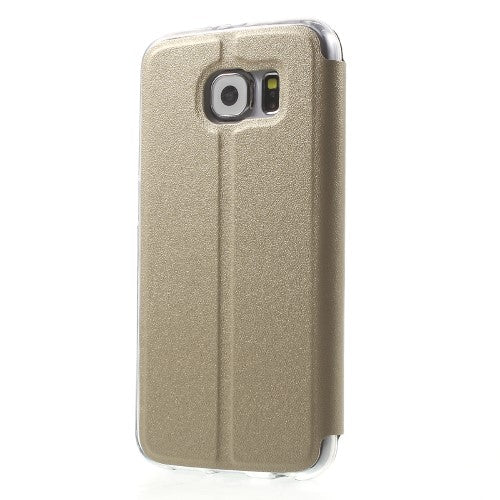 Wallet Case für Samsung Galaxy S6 G920 Window View Metal Slide Touch