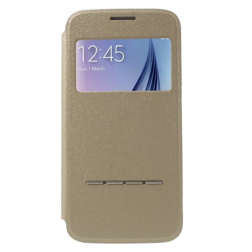 Wallet Case für Samsung Galaxy S6 G920 Window View Metal Slide Touch