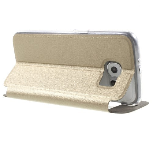 Wallet Case für Samsung Galaxy S6 G920 Window View Metal Slide Touch