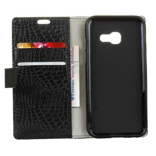 Wallet Case für Samsung Galaxy A3 A320 (2017) Crocodile Skin Kroko Muster