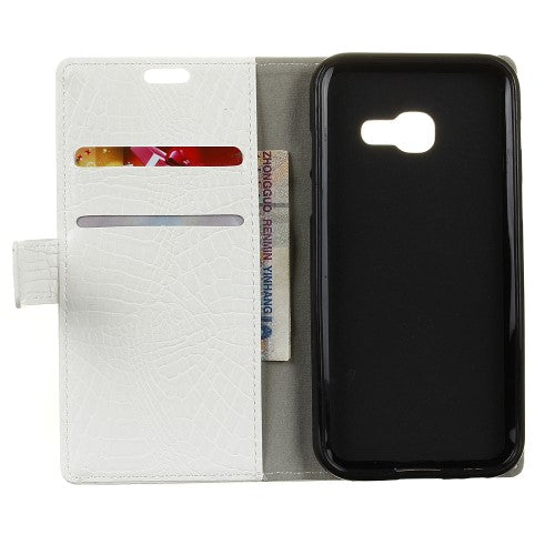 Wallet Case für Samsung Galaxy A3 A320 (2017) Crocodile Skin Kroko Muster