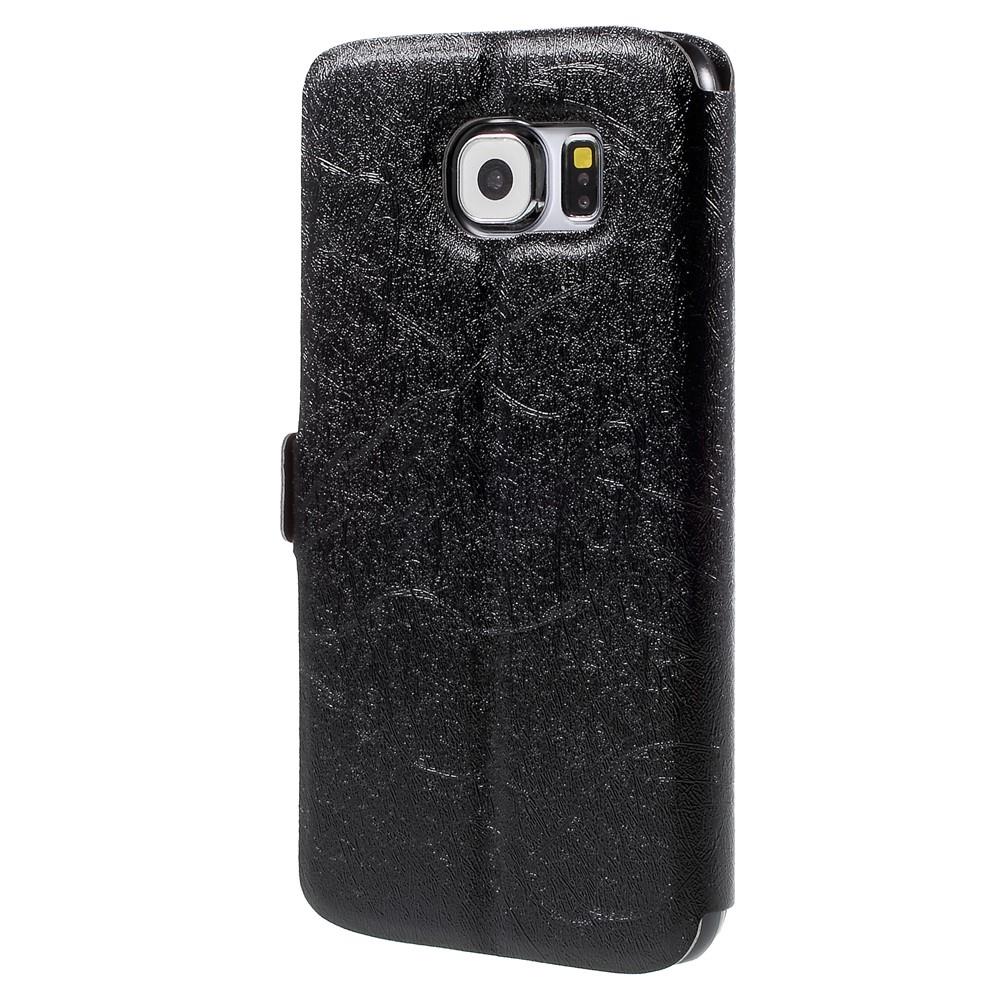 Wallet Case für Samsung Galaxy S6 G920 Dual Window View Silk Book Etui
