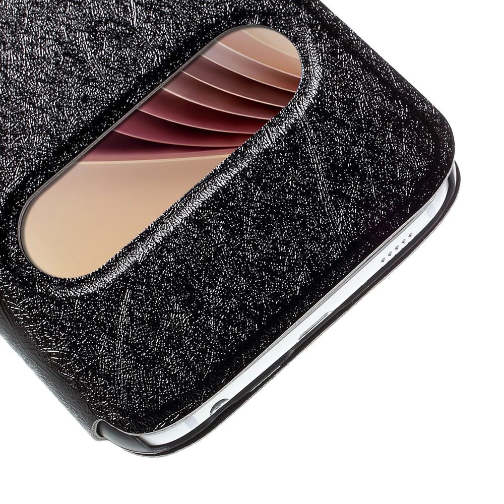 Wallet Case für Samsung Galaxy S6 G920 Dual Window View Silk Book Etui