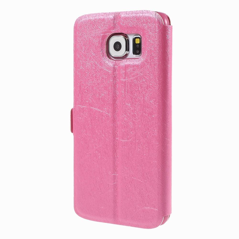 Wallet Case für Samsung Galaxy S6 G920 Dual Window View Silk Book Etui