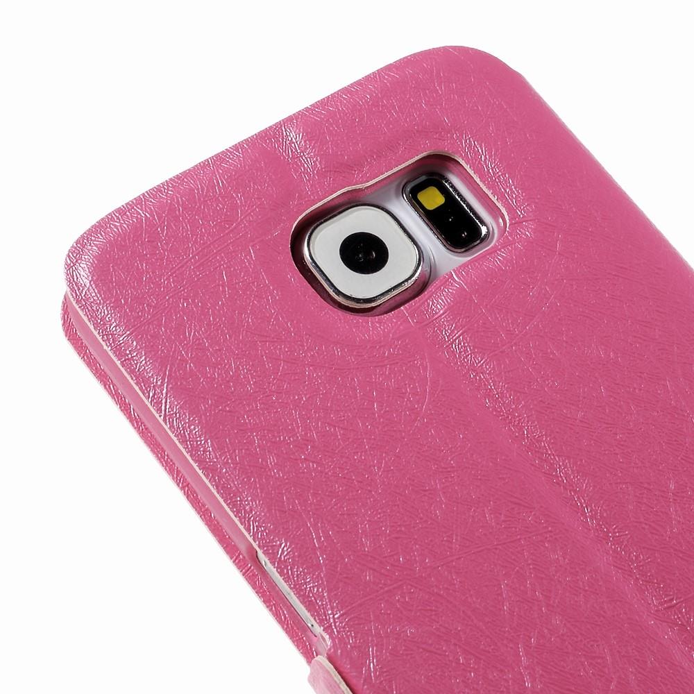 Wallet Case für Samsung Galaxy S6 G920 Dual Window View Silk Book Etui