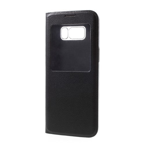 Wallet Case für Samsung Galaxy S8 G950 Window View Litchi Book Etui