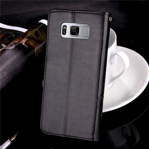 Wallet Case für Samsung Galaxy S8 G950 Imprint Flower Motiv