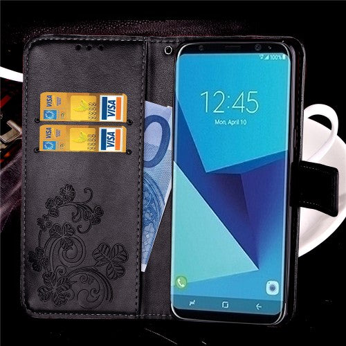 Wallet Case für Samsung Galaxy S8 G950 Imprint Flower Motiv