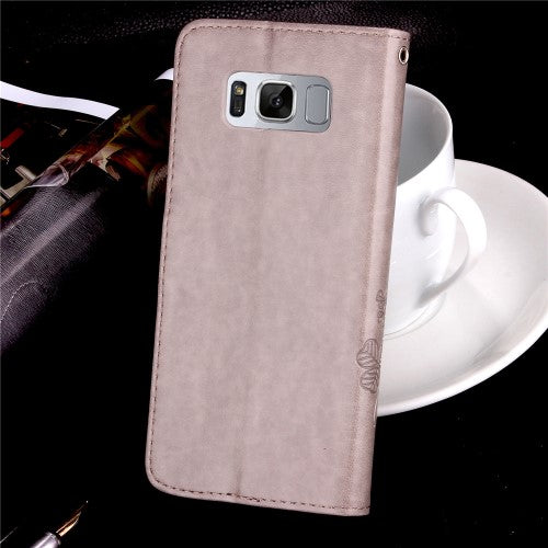 Wallet Case für Samsung Galaxy S8 G950 Imprint Flower Motiv