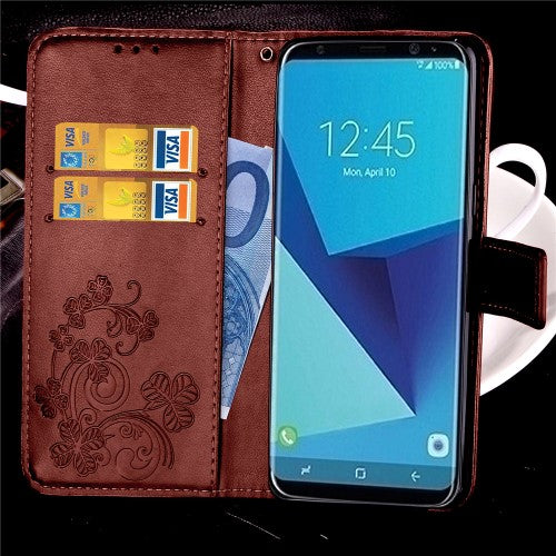 Wallet Case für Samsung Galaxy S8 G950 Imprint Flower Motiv