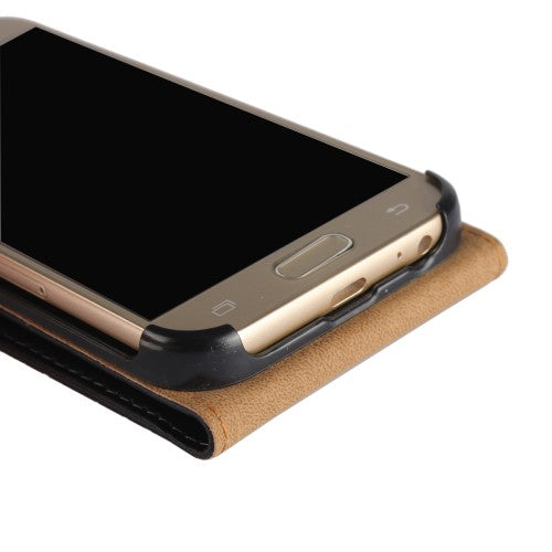 Flip Case für Samsung Galaxy A5 A520 (2017) Genuine Split Echt Leder