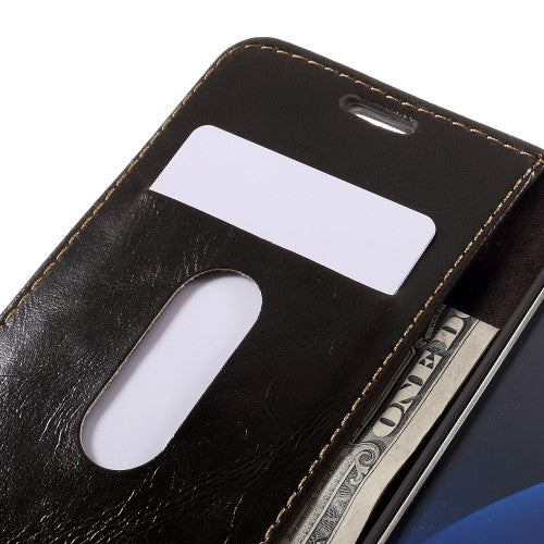 Wallet Case für Samsung Galaxy S7 CaseMe Oil Wax Skin Klapp Etui