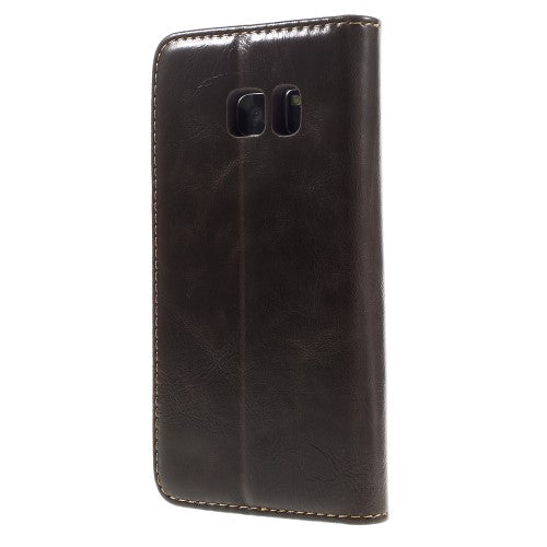 Wallet Case für Samsung Galaxy S7 CaseMe Oil Wax Skin Klapp Etui