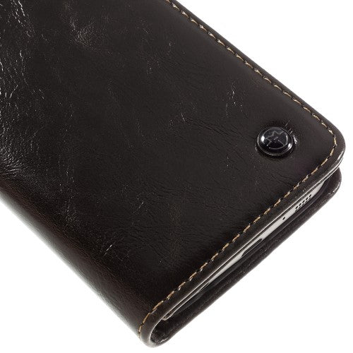 Wallet Case für Samsung Galaxy S7 CaseMe Oil Wax Skin Klapp Etui