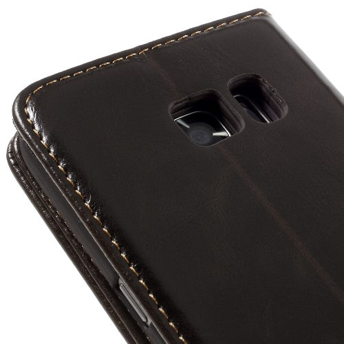Wallet Case für Samsung Galaxy S7 CaseMe Oil Wax Skin Klapp Etui