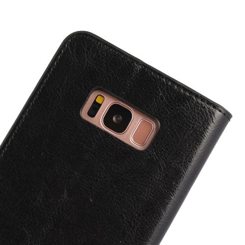 Wallet Case für Samsung Galaxy S8 PLUS G955 Genuine Split Echt Leder Crazy Horse