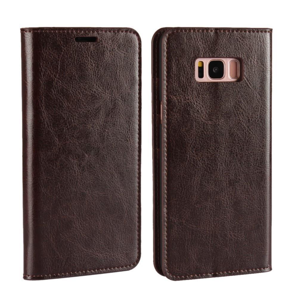 Wallet Case für Samsung Galaxy S8 PLUS G955 Genuine Split Echt Leder Crazy Horse