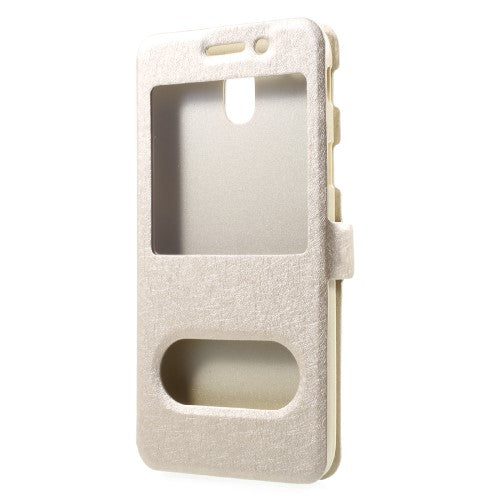 Wallet Case für Samsung Galaxy J5 J530 (2017) Dual Window View Silk Book Etui