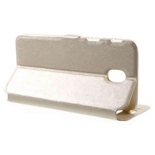 Wallet Case für Samsung Galaxy J5 J530 (2017) Dual Window View Silk Book Etui