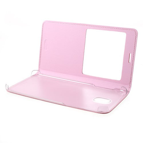 Handy Tasche für Samsung Galaxy J5 J530 (2017) Window View Litchi Book Etui Case