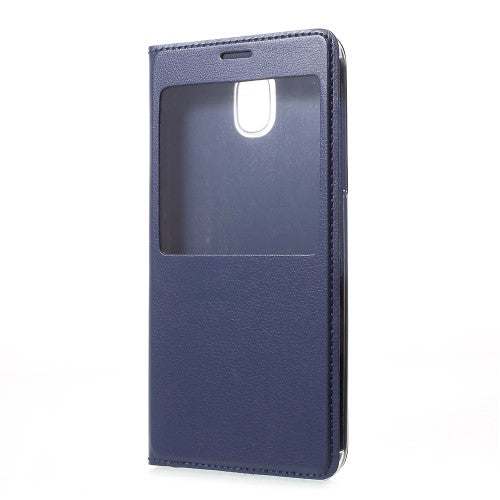 Handy Tasche für Samsung Galaxy J5 J530 (2017) Window View Litchi Book Etui Case