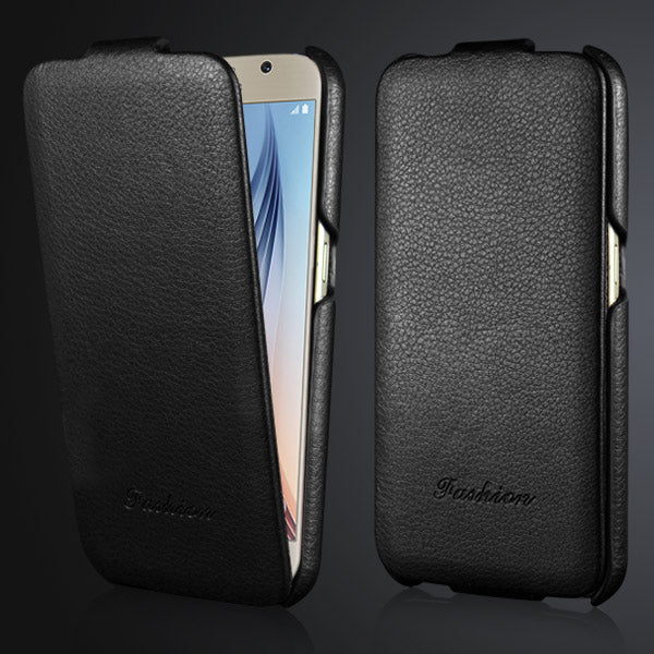 Flip Case für Samsung Galaxy S6 G920 Litchi Pattern Echt Leder