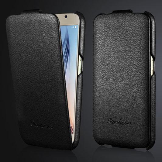 Flip Case für Samsung Galaxy S6 G920 Litchi Pattern Echt Leder