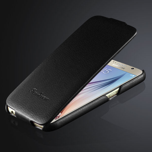 Flip Case für Samsung Galaxy S6 G920 Litchi Pattern Echt Leder