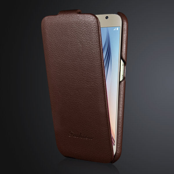 Flip Case für Samsung Galaxy S6 G920 Litchi Pattern Echt Leder