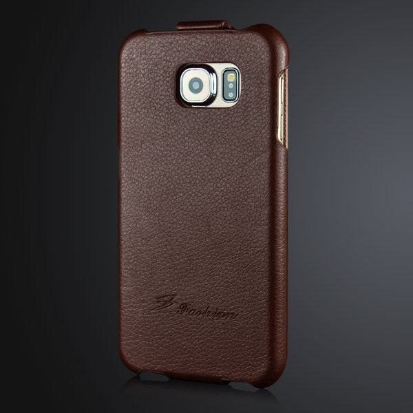 Flip Case für Samsung Galaxy S6 G920 Litchi Pattern Echt Leder