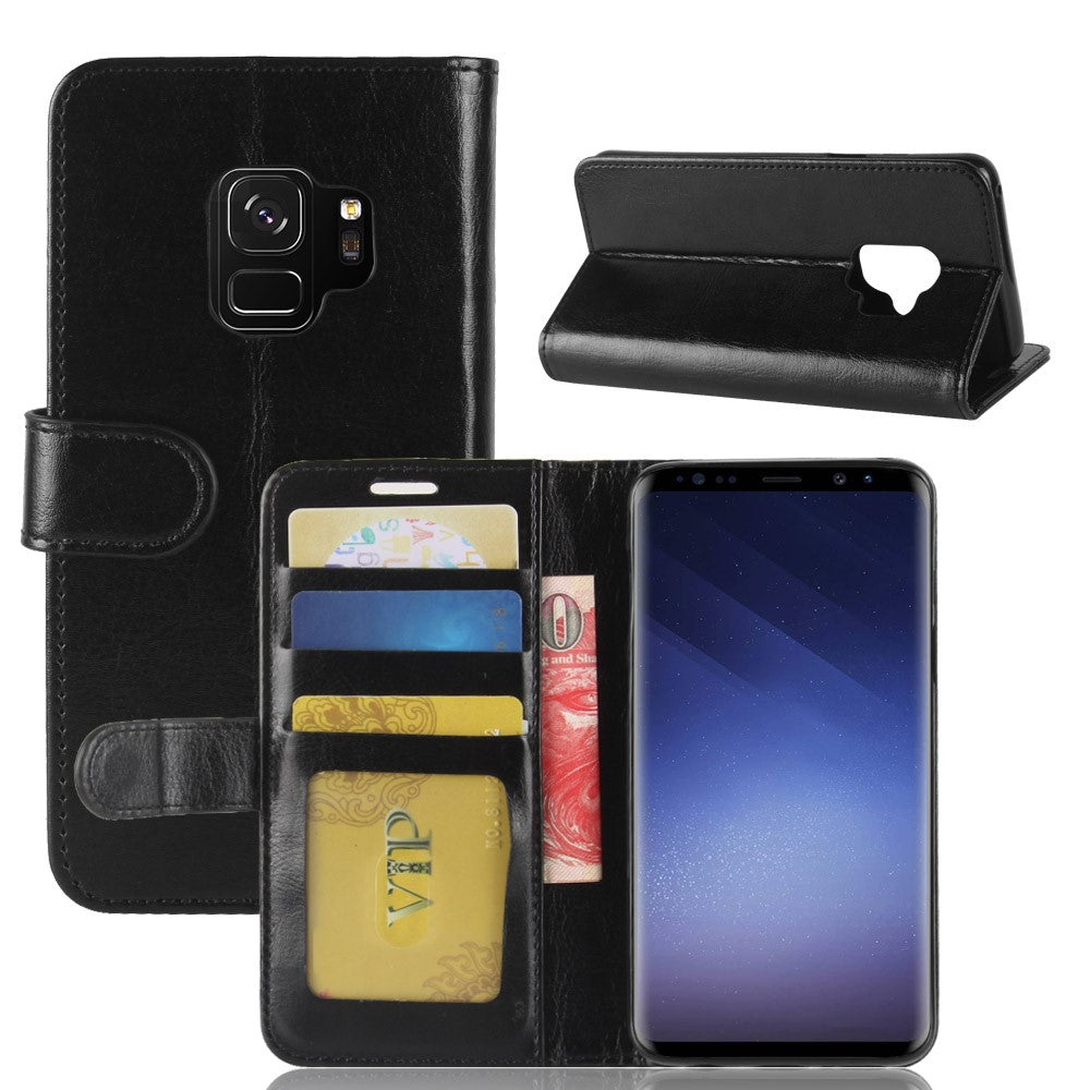 Wallet Case für Samsung Galaxy S9 G960 Crazy Horse Card Slot