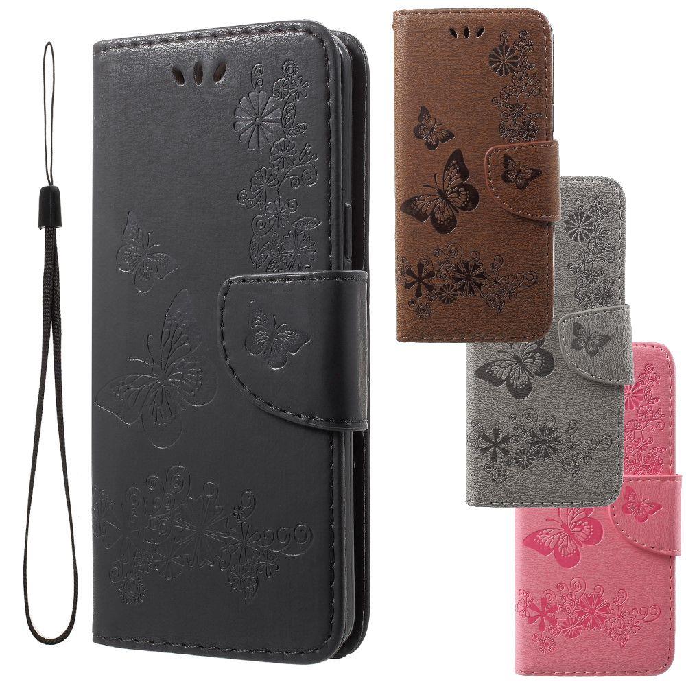 Wallet Case für Samsung Galaxy S9 G960 Butterfly Flower Motiv