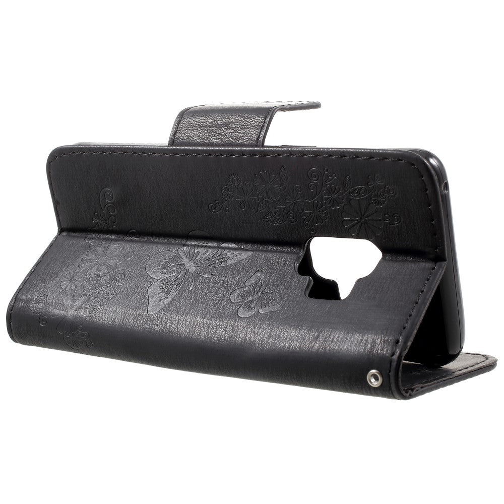 Wallet Case für Samsung Galaxy S9 G960 Butterfly Flower Motiv